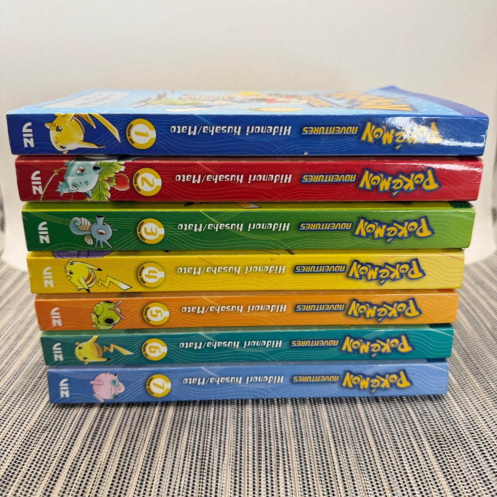 Pokemon Adventures Manga Volumes 1-7 Set Hidenori Kusaka Mato VIZ Media English